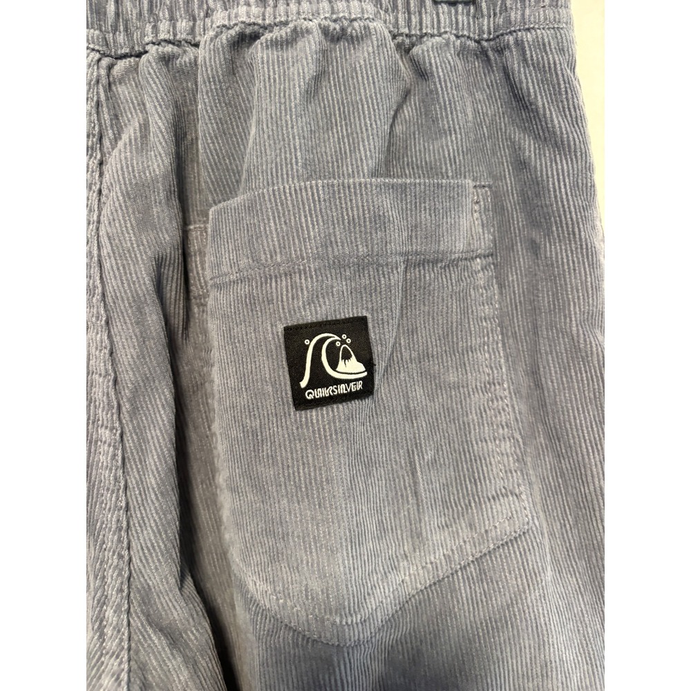 NWT Quiksilver Mens Corduroy Drawstring Pants Blue Gray AQYNP03033 Size S